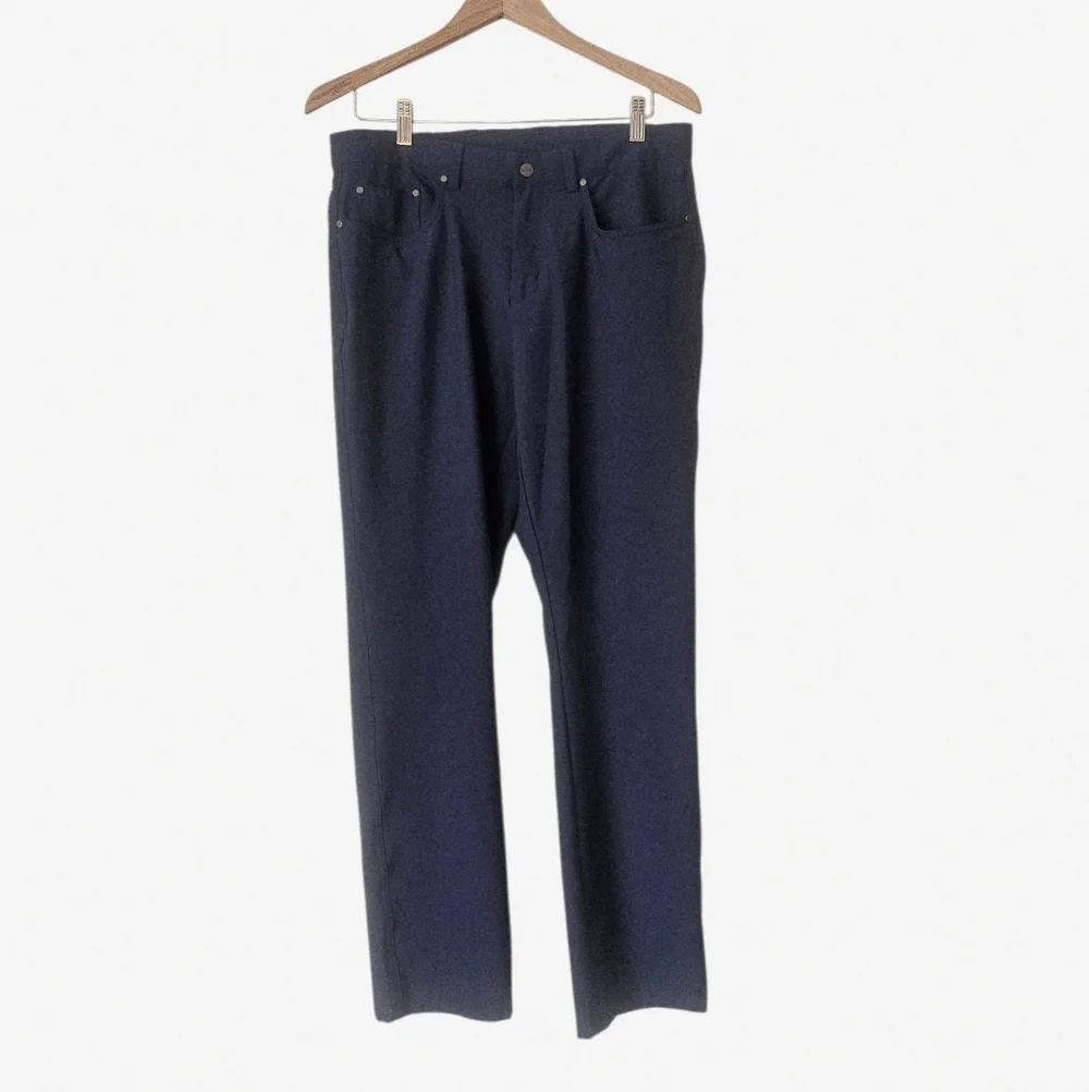 Greg Norman Blue Performance Stretch Athleisure Golf Pants, Size 32x30